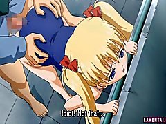 Blonde hentai girl fucked while her tits were bouncing