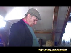 voyeur papy looking at african anal sex orgy