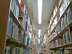 Camgirl caught nude in busy library