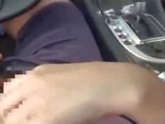 Asian Babe Goes For A Ride In The Car And Eats Cum