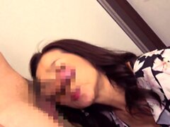 Huge Japan blowjob and handjob POV orgy with a cumshot