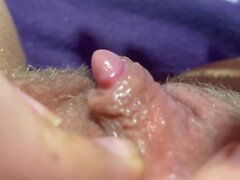 'huge clitoris jerking and rubbing orgasm in extreme close up pov HD'