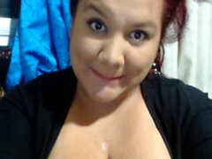 Mature BBW Plays With Herself On Webcam