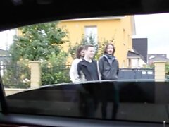 3 normal guys fuck german milf pornstar jacky lawless in car