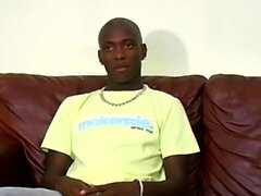 Black UK twink Nathan Dale cums after masturbating solo