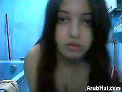 Cute Arab Girl Teasing Her Body At Home
