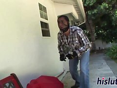 Kinky MILF gets rammed by a thief