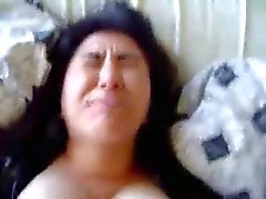 Latina Tetona sucks big cock titty fuck and facial