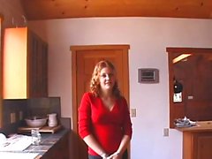 Redheaded chick blowing a black cock