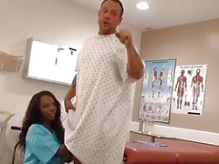 Ebony Sarah Banks Gets Anal from Big Cock