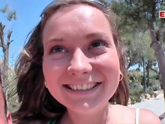 German 18yo tourist teen pick up in mallorca holiday casting