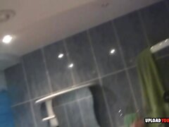 Teen babe records herself in the bathroom