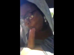 Black girl suck her white boyfriend in car