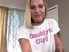 Blonde stepdaughter POV fucked after bj