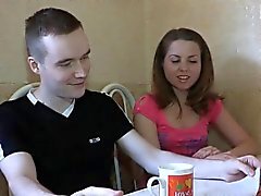 Perverted pal strokes his knob looking at his gf fucked well