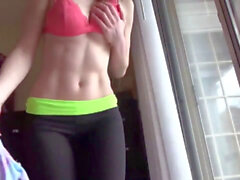 Fitness girl, fit girl orgasm