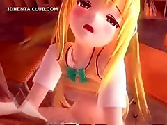 Anime cutie having her tight quim filled with a dick