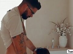 Horny Tbabe stepmother gets bareback fucked by perv stepson