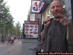 Euro slut fucks tourist in red light district