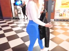 Big Ass Blonde Fucks for Money in Shopping Mall Toilet