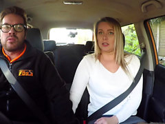 Fake Driving School Czech babe Nikky Dream orgasms