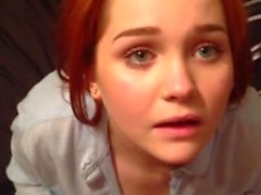 Redhead ballsuck bj