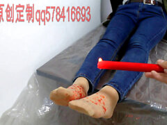 Nylon feet, chinese foot torture, fire feet torture