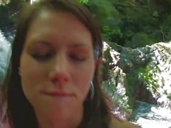 Nubile Nymph Takes Two Cocks In The Jungle