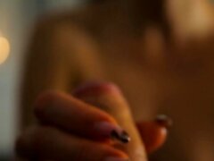 slow and sensual close up handjob - tongue blowjob tease