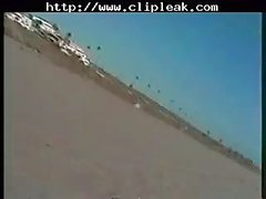 Beach blowjob