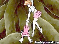 Busty Pink Haired Hentai Cutie Riding On Hard Cock