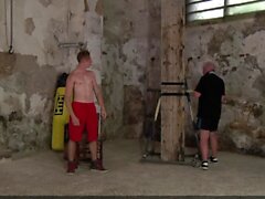 Teen Casper Ivarsson receives flogging from Sebastian Kane