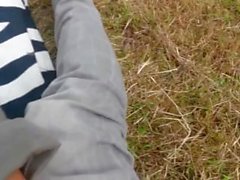 Real Amateur: Foot worship in the nature