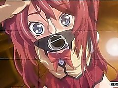 Tied up hentai schoolgirl sucks guys hard cock