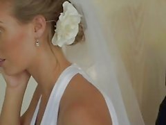 Sexy blonde bride Nicole Aniston fucking