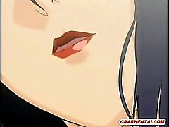 Japanese bigboobs hentai coed gets licked her nipples