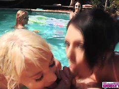 Poolside Hotties fucked hardcore