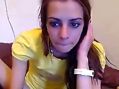 Skinny Cam Girl Plays With Her Pussy