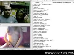 Chatroulette #75 Horny couple suck and f