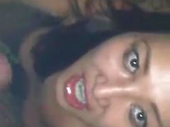 My GF takes blowjob and facial