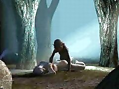 3D babe getting fucked hard in the woods by Gollum