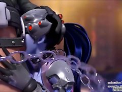 Slutty Overwatch babes get fucked after blowing big dicks