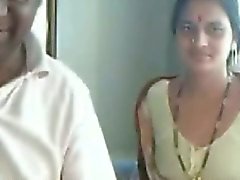 Indian wife shows her tits on webcam