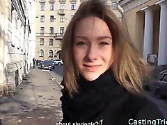 Fake casting with a real russian teen