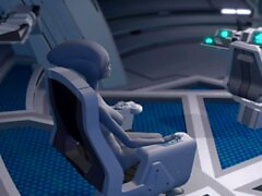 3d alien dickgirl fucks a hot ebony slave in space station