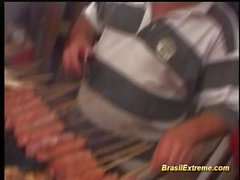 Dolls fucked in Brazilian orgy