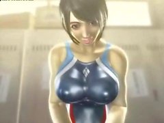 Animated wife plays with her boobs