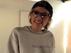 PORNSTARPLATINUM Nerdy Asian Aubrey Luna Blows Hard Dick