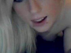Cute blonde webcam girl anal toy