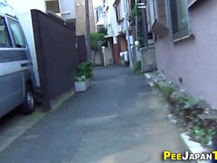 Asian skank pee street
